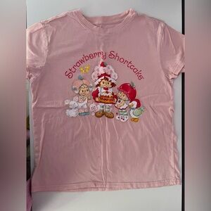 Light Pink Strawberry Shortcake Short Sleeve Graphic Tee